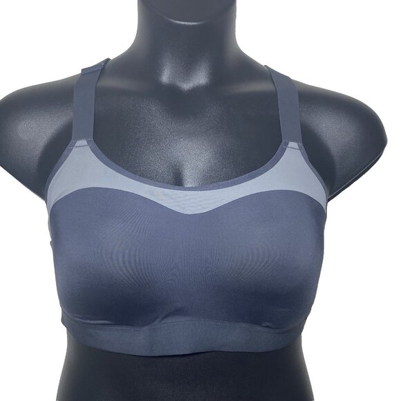 Brooks 38DD Dare Racerback Run 2.0 Sports Bra Asphalt Sweat Wicking Adjustable - Picture 10 of 10